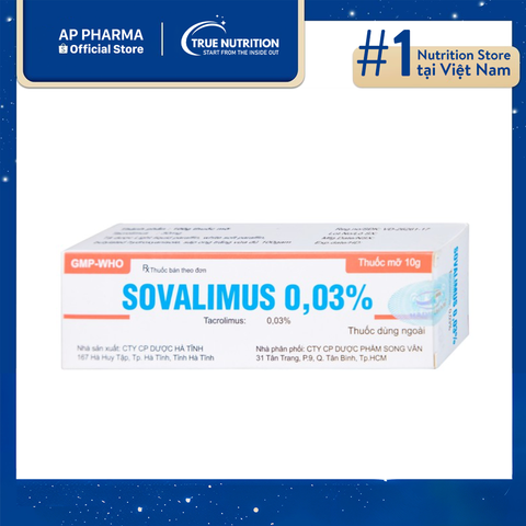  Thuốc mỡ Sovalimus 0.03% là thuốc gì? Công dụng, có corticoid không 
