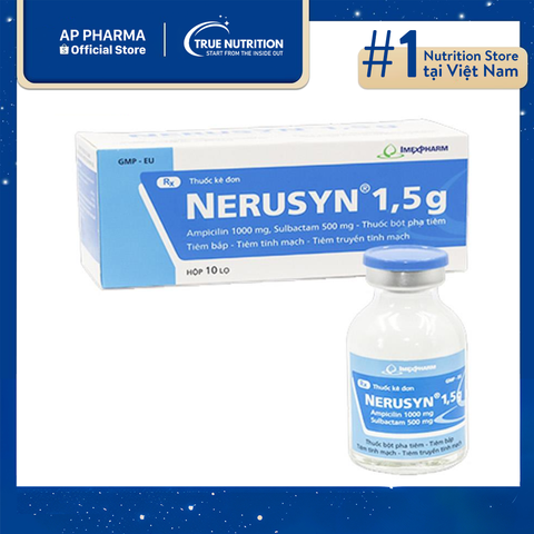  Thuốc Nerusyn 1,5g: Tác Dụng, Chỉ Định, Cách Dùng Và Thông Tin Thuốc 