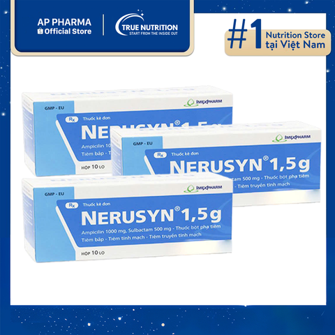  Thuốc Nerusyn 1,5g: Tác Dụng, Chỉ Định, Cách Dùng Và Thông Tin Thuốc 