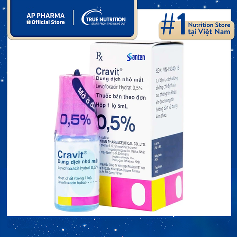  Thuốc nhỏ mắt Cravit 0.5% giá bao nhiêu? tác dụng 