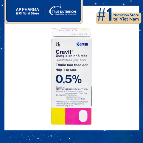  Thuốc nhỏ mắt Cravit 0.5% giá bao nhiêu? tác dụng 