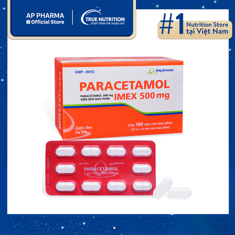  Thuốc PARACETAMOL IMEX 500mg là thuốc gì? Trị bệnh gì? 
