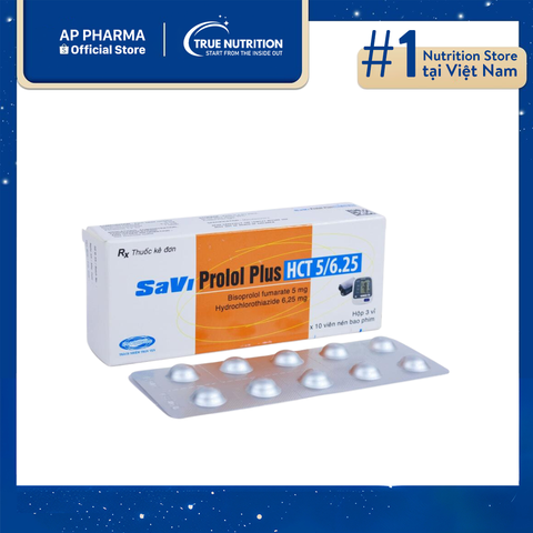  Thuốc SaviPharma SaviProlol Plus HCT 5/6.25mg 