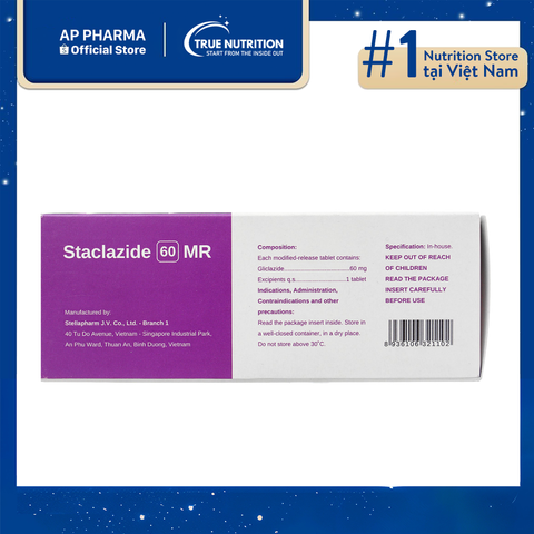  Thuốc Staclazide 60 MR: Thành Phần, Chỉ Định, Liều Dùng Và Lưu Ý Sử Dụng 