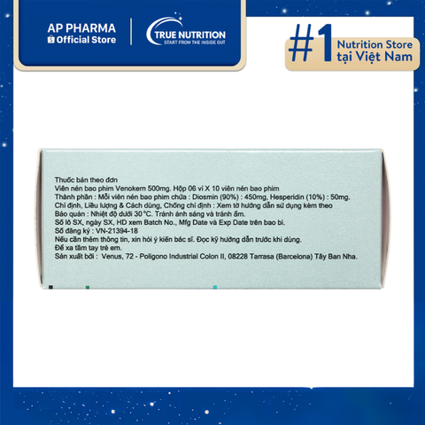  Thuốc Venokern 500mg Là Thuốc Gì? Thông Tin Thuốc, Lưu Ý Cách Sử Dụng 