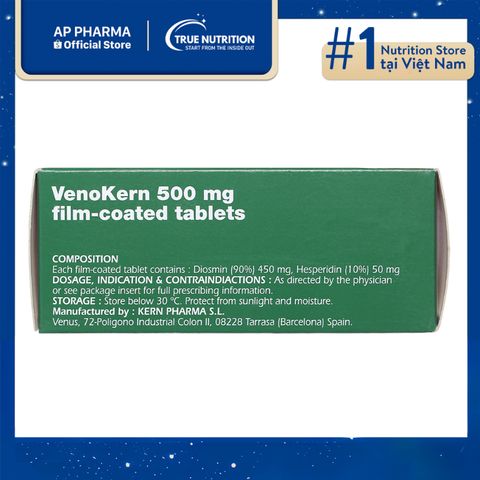  Thuốc Venokern 500mg Là Thuốc Gì? Thông Tin Thuốc, Lưu Ý Cách Sử Dụng 
