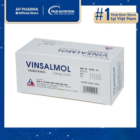  Thuốc Vinsalmol 2.5mg/2.5ml Có Tác Dụng Gì? Thông Tin Thuốc, Cách Dùng 