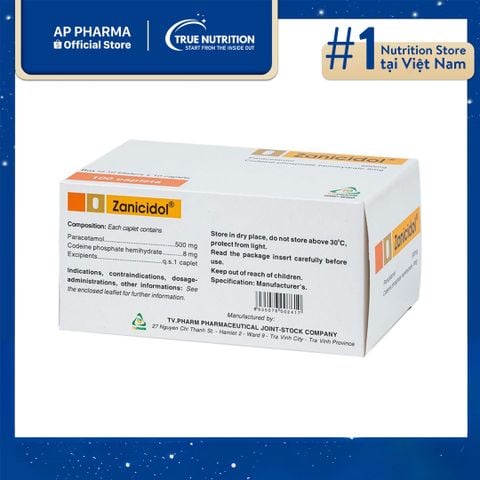  Thuốc Zanicidol 500mg Trị Bệnh Gì? Có Tác Dụng Gì? Giá Bao Nhiêu? 