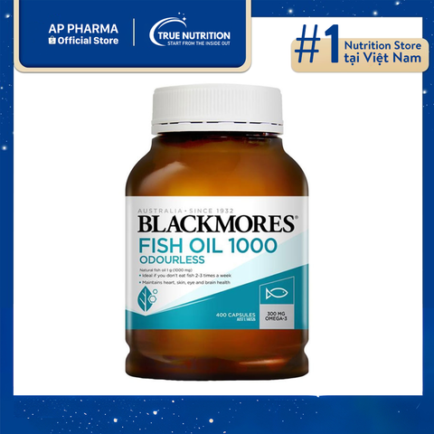  Dầu Cá Blackmores Odourless Fish Oil có tốt không? Thành phần, tác dụng 