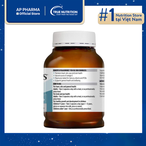  Dầu Cá Blackmores Odourless Fish Oil có tốt không? Thành phần, tác dụng 