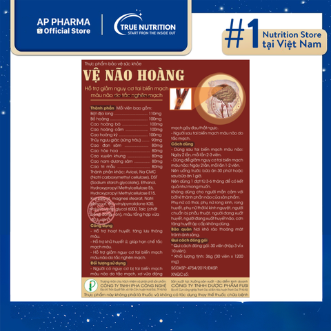  Vệ Não Hoàng: Hỗ trợ phòng ngừa tai biến mạch máu não 