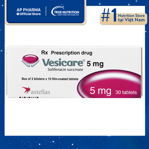  Thuốc Vesicare 5mg: Giá Bao Nhiêu? Là Thuốc Gì? Thông Tin Thuốc Và Cách Dùng 