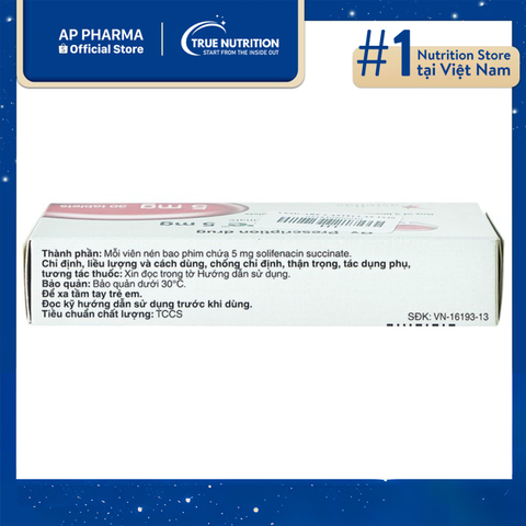  Thuốc Vesicare 5mg: Giá Bao Nhiêu? Là Thuốc Gì? Thông Tin Thuốc Và Cách Dùng 