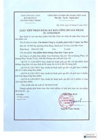  Sản phẩm dinh dưỡng công thức Vigor Grow - Bổ Sung Dinh Dưỡng Cho Trẻ Từ 1 Tuổi, Dùng Cho Trẻ Thấp Còi Chậm Tăng Cân 