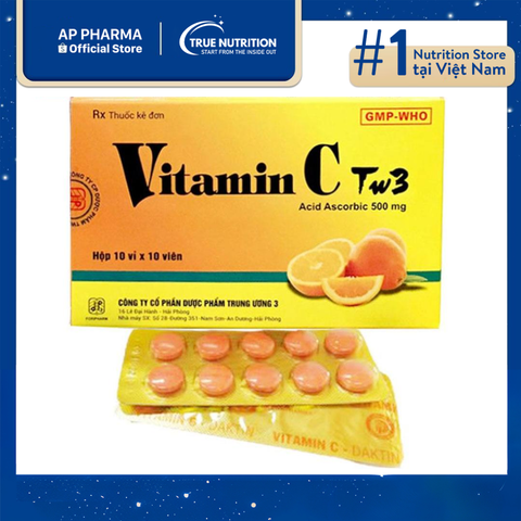  Thuốc Vitamin C Tw3 500mg: Có Tác Dụng Gì? thành phần công dụng và cách dùng 