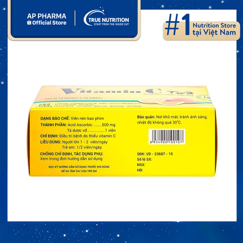  Thuốc Vitamin C Tw3 500mg: Có Tác Dụng Gì? thành phần công dụng và cách dùng 