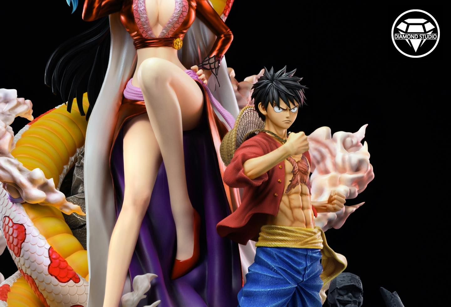 ワンピースフィギュア　セット LUFFY & HANCOCK Buy One Piece Luffy Boa Hancock Battling Acrylic Stand
