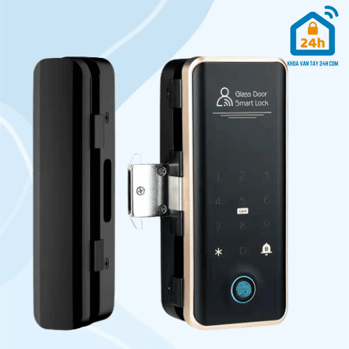 Khóa điện tử cửa kính OLOK G505 (Vân tay - Thẻ từ - Mã số - App)