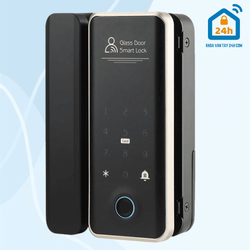 Khóa điện tử cửa kính OLOK G505 (Vân tay - Thẻ từ - Mã số - App)