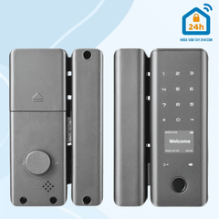 Khóa điện tử cửa kính OLOK G506 (Vân tay - Thẻ từ - Mã số - App)