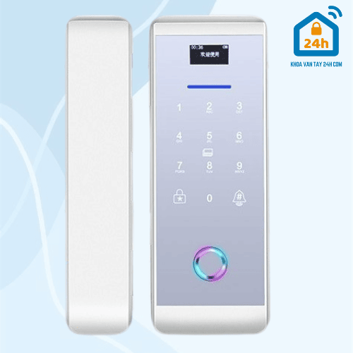 Khóa điện tử cửa kính OLOK G501 (Vân tay - Thẻ từ - Mã số - App)
