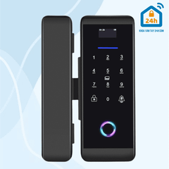 Khóa điện tử cửa kính OLOK G501 (Vân tay - Thẻ từ - Mã số - App)