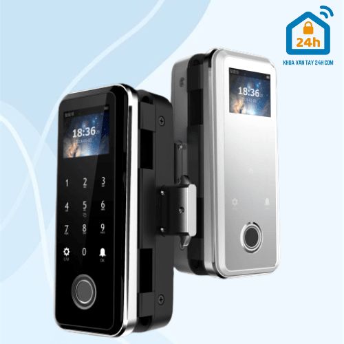 Khóa điện tử cửa kính OLOK G502 (Vân tay - Thẻ từ - Mã số - App)