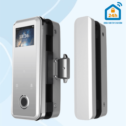 Khóa điện tử cửa kính OLOK G502 (Vân tay - Thẻ từ - Mã số - App)