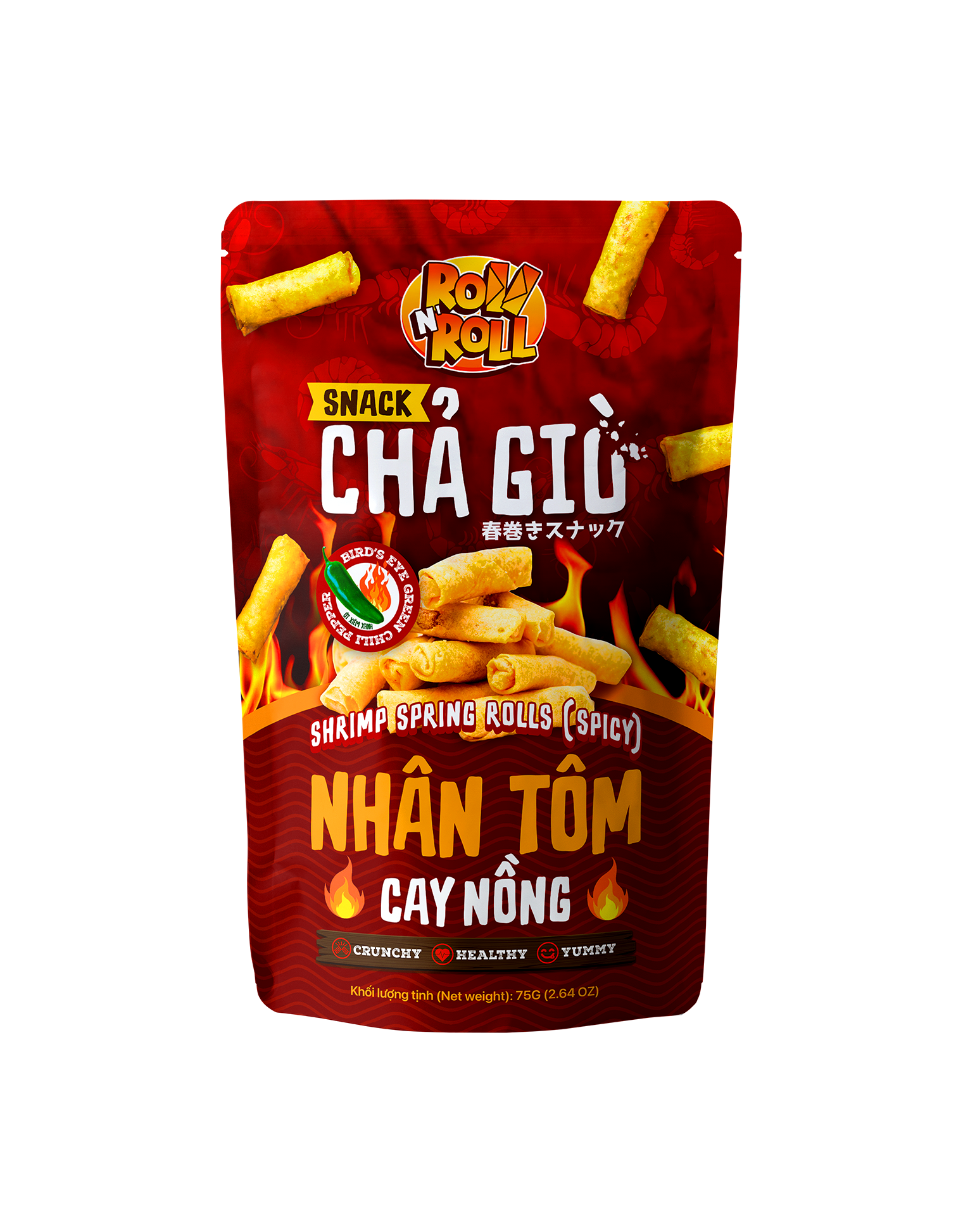  SNACK CHẢ GIÒ NHÂN TÔM CAY NỒNG 