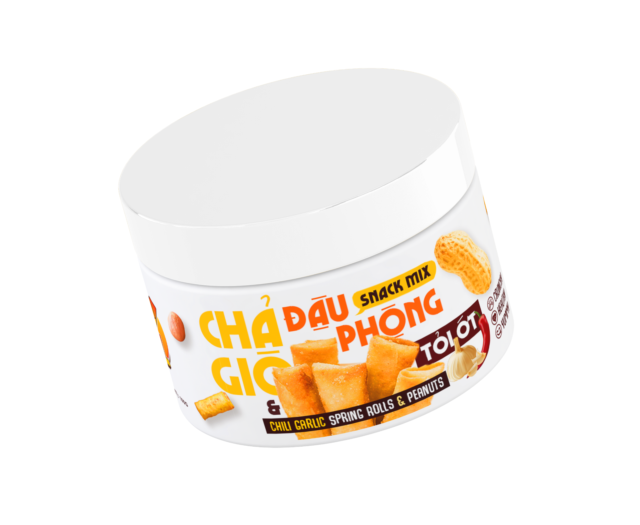  SNACK CHẢ GIÒ VÀ ĐẬU PHỘNG TỎI ỚT 