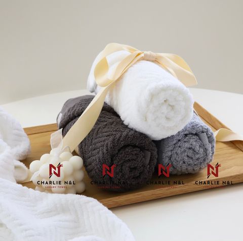 Khăn thể thao cotton Charlie- CD30 sợi xương cá.