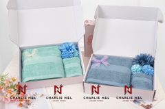Set 2 khăn quà tặng Charlie- Lavie En Rose 01