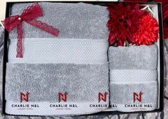 Set 2 khăn quà tặng Charlie- Lavie En Rose 01