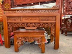 Bàn Thờ  Đứng - Án Gian Đục Truyện  Kích Thước 175*81*117 Gỗ Hương Đá