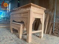Bàn Thờ  Đứng - Án Gian Đục Truyện  Kích Thước 175*81*117 Gỗ Hương Đá