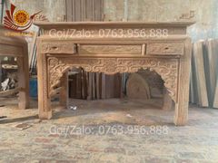 Bàn Thờ  Đứng - Án Gian Đục Truyện  Kích Thước 175*81*117 Gỗ Hương Đá