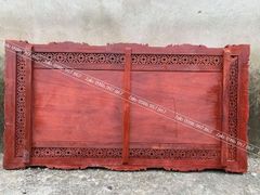 Tranh Gỗ Đồng Quê - Gỗ Hương Đỏ Dát Vàng - Khung Hoa Tây