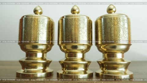 Phụ Kiện Đúc Thủ Công Ba Đài 10 Catut Ám Hoa Văn