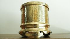 Bộ Ngũ Sự Bằng Đồng Cát Tút  Song Long Chầu Nguyệt Cao 60 Catut + Đèn Cao 45cm + Bộ Bát Hương