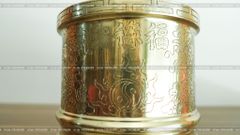 Phụ Kiện Đúc Thủ Công Bát Hương 18 Catut Ám Hoa Văn