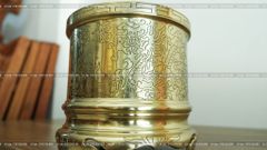 Phụ Kiện Đúc Thủ Công Bát Hương 20 Catut Ám Hoa Văn