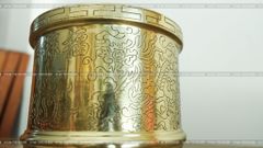 Phụ Kiện Đúc Thủ Công Bát Hương 18 Catut Ám Hoa Văn