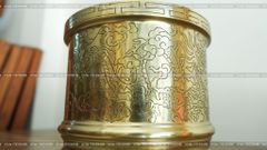 Phụ Kiện Đúc Thủ Công Bát Hương 18 Catut Ám Hoa Văn