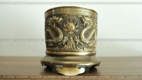 Phụ Kiện Đồng Vàng - Màu Giả Cổ - Bát Hương 16