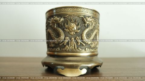 Phụ Kiện Đồng Vàng - Màu Giả Cổ - Bát Hương 14