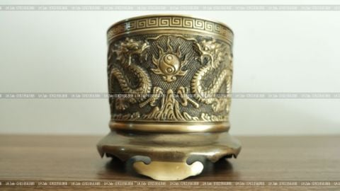 Phụ Kiện Đồng Vàng - Màu Giả Cổ - Bát Hương 20