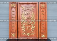 Tranh Thờ Cửu Huyền Thất Tổ Gỗ Hương Đá Kích Thước 107*107 Cm