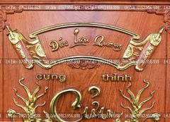 Tranh Thờ Cửu Huyền Thất Tổ Gỗ Hương Đá Kích Thước 107*107 Cm