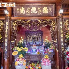 Cửa Võng Gỗ Tứ Linh Gỗ Hương Đá