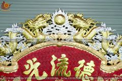 Cuốn Thư Câu Đối Đồng Vàng Sơn Son Thếp Vàng Kích Thước Cuốn Thư 155*80 - Câu Đối Ôm Cột 155*24.5